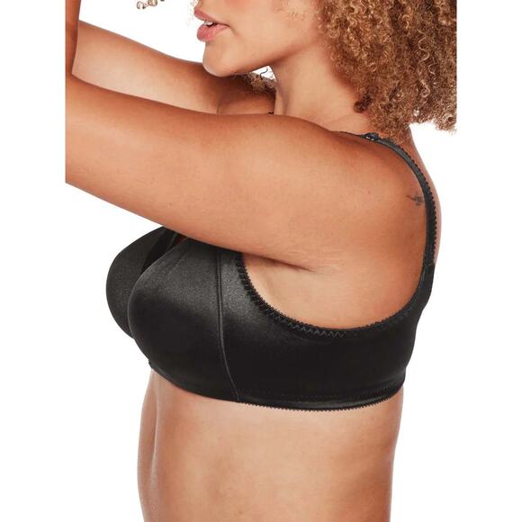Bali Womens Double Support Wire-Free Bra, Black Size 40DD 1020 - Picture 3 of 3